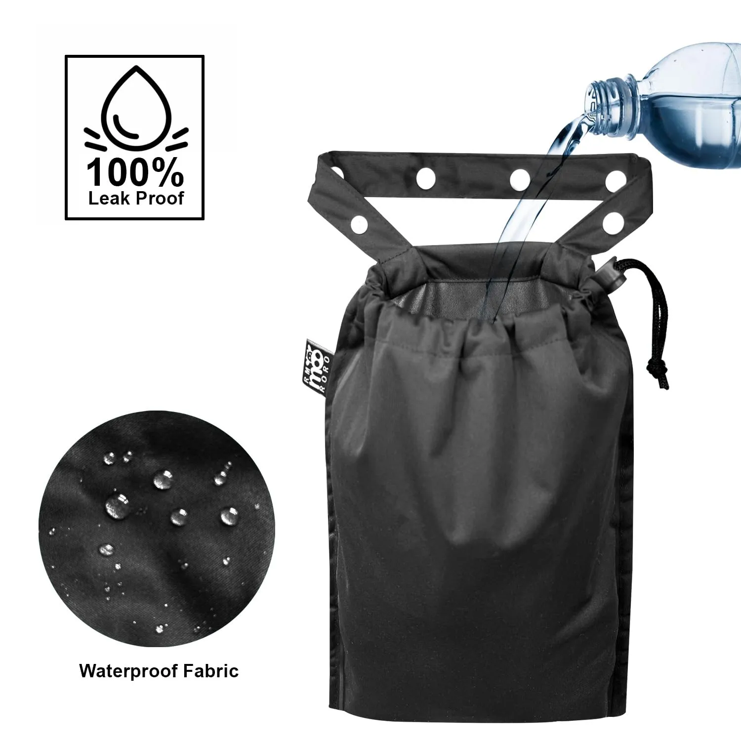 Cute Hanging Car Trash Garbage Bag 100% Leakproof Waterproof Multipurpose for Car Back Front Seat Console with Hanging Strap (Black)