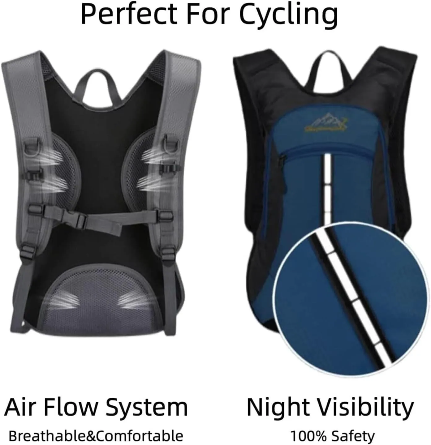 Cycling Backpack Bladder Backpack Ultralight Bicycle Bags Travel Bag Outdoor Sports Running MTB Bike Bag(Orange)