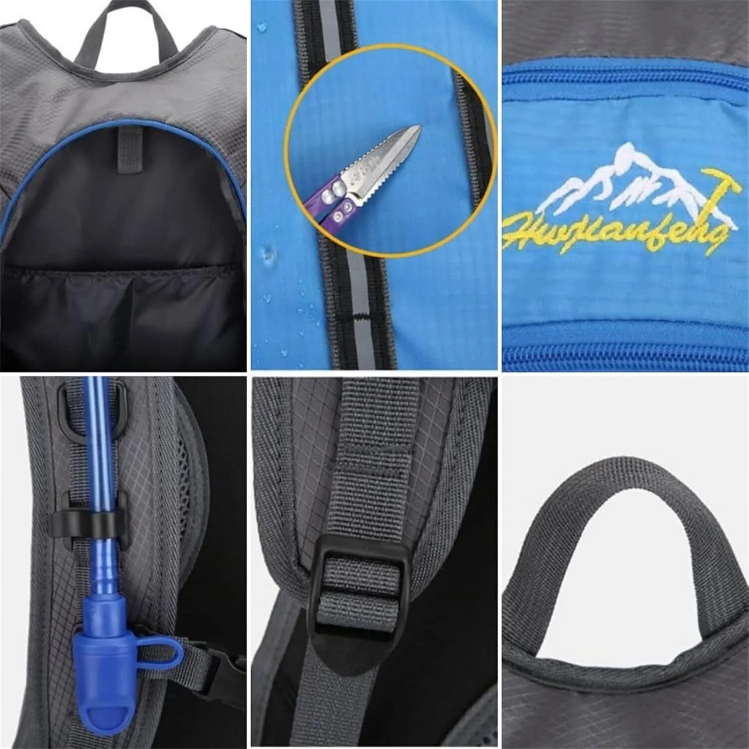 Cycling Backpack Bladder Backpack Ultralight Bicycle Bags Travel Bag Outdoor Sports Running MTB Bike Bag(Orange)