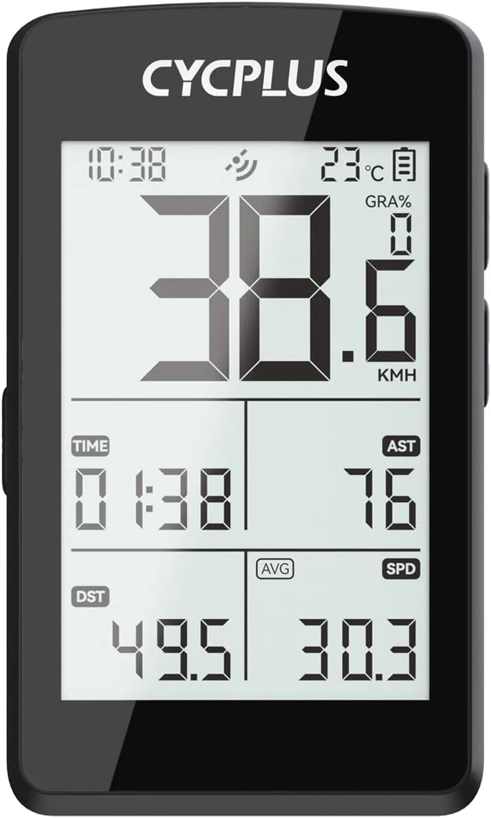 CYCPLUS Bike Computer GPS Wireless, ANT  Cycling Computer GPS with Bluetooth, 2.8" LCD Screen,100  Hours Battery Endurance Bike Speedometer with Auto Backlight IP67 Waterproof