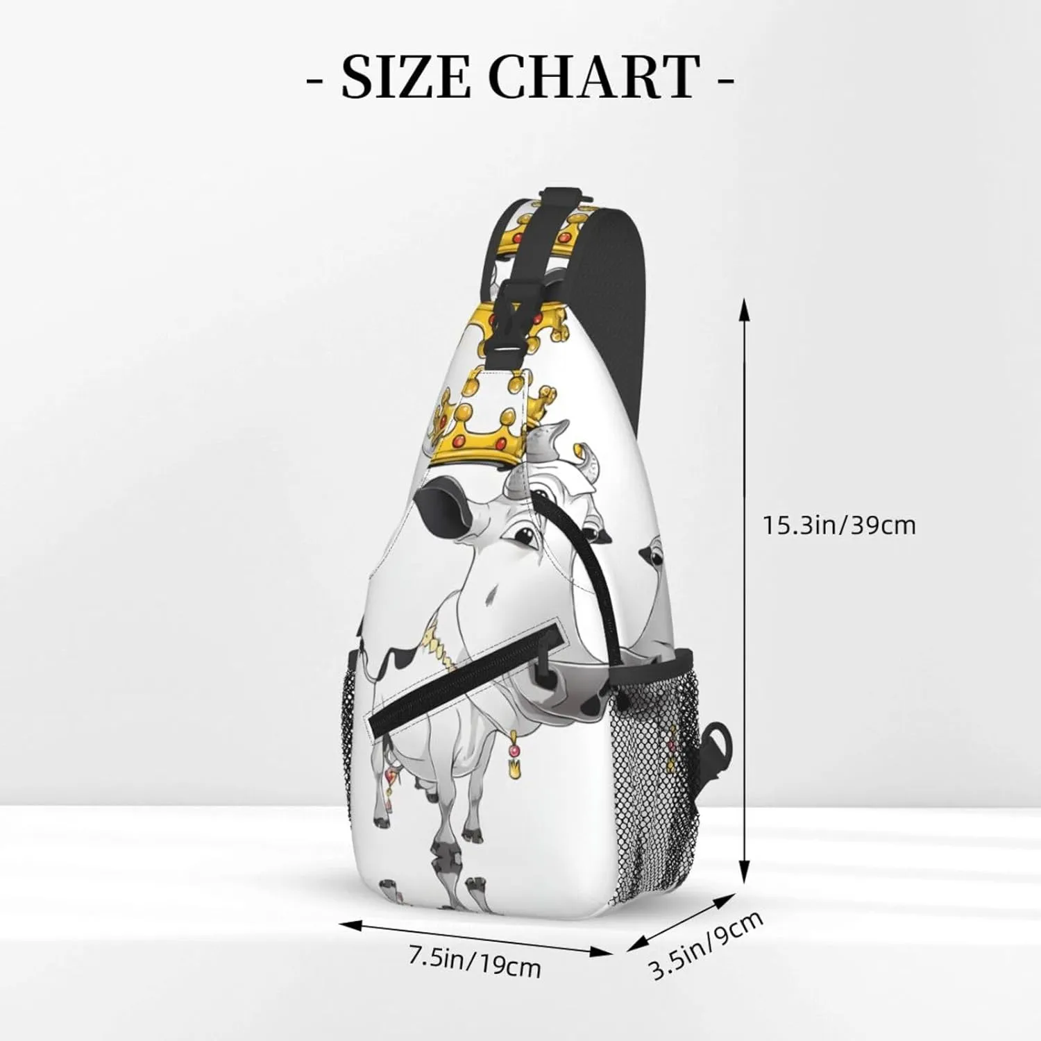 Dairy Cow Print Cross Chest Bag Diagonally Durable & Comfortable For Travel And Daily Use