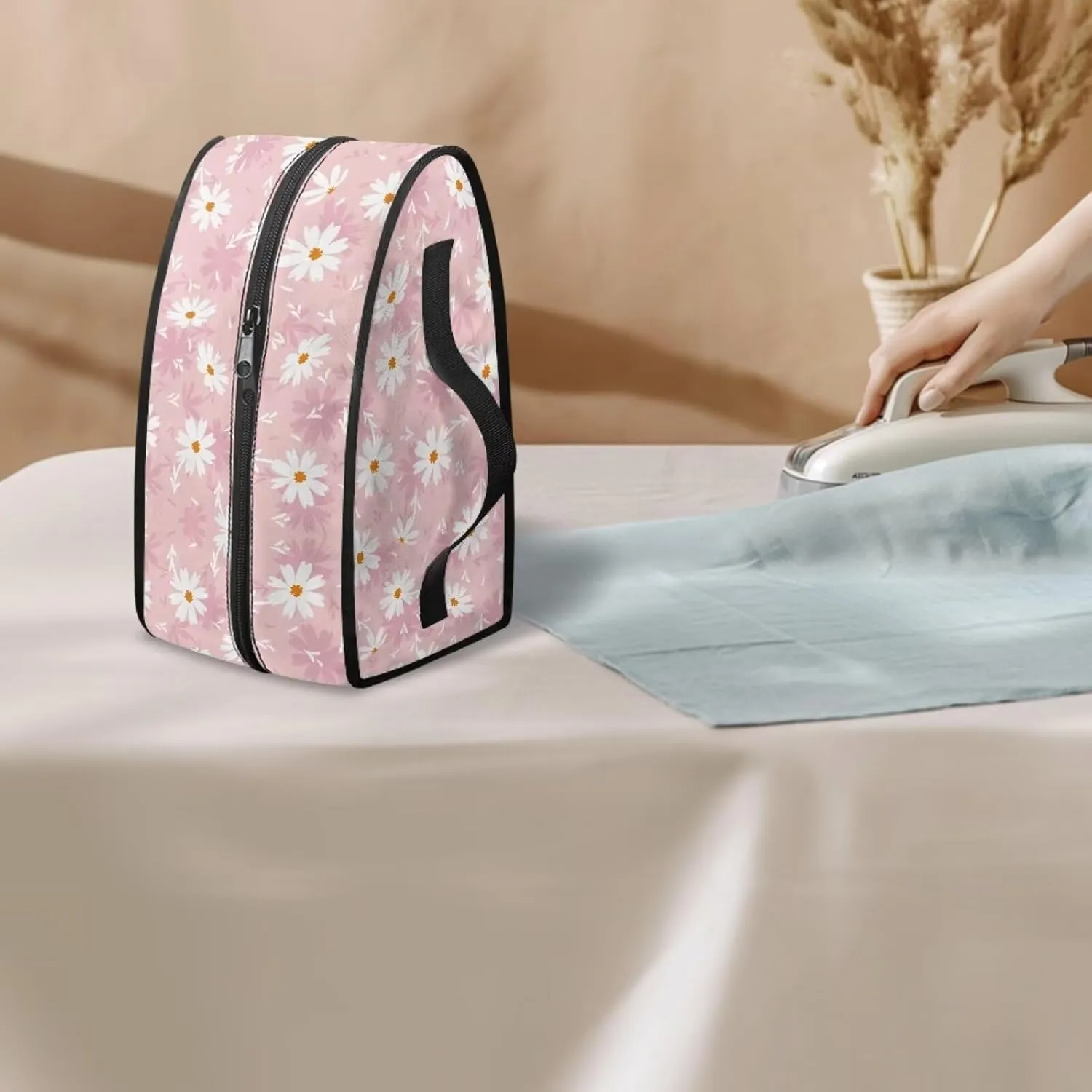 Daisy Print Steam Iron Storage Case Universal for Most Iron Wear-resistant Lightweight Steam Iron Storage Bag with Zipper Closure