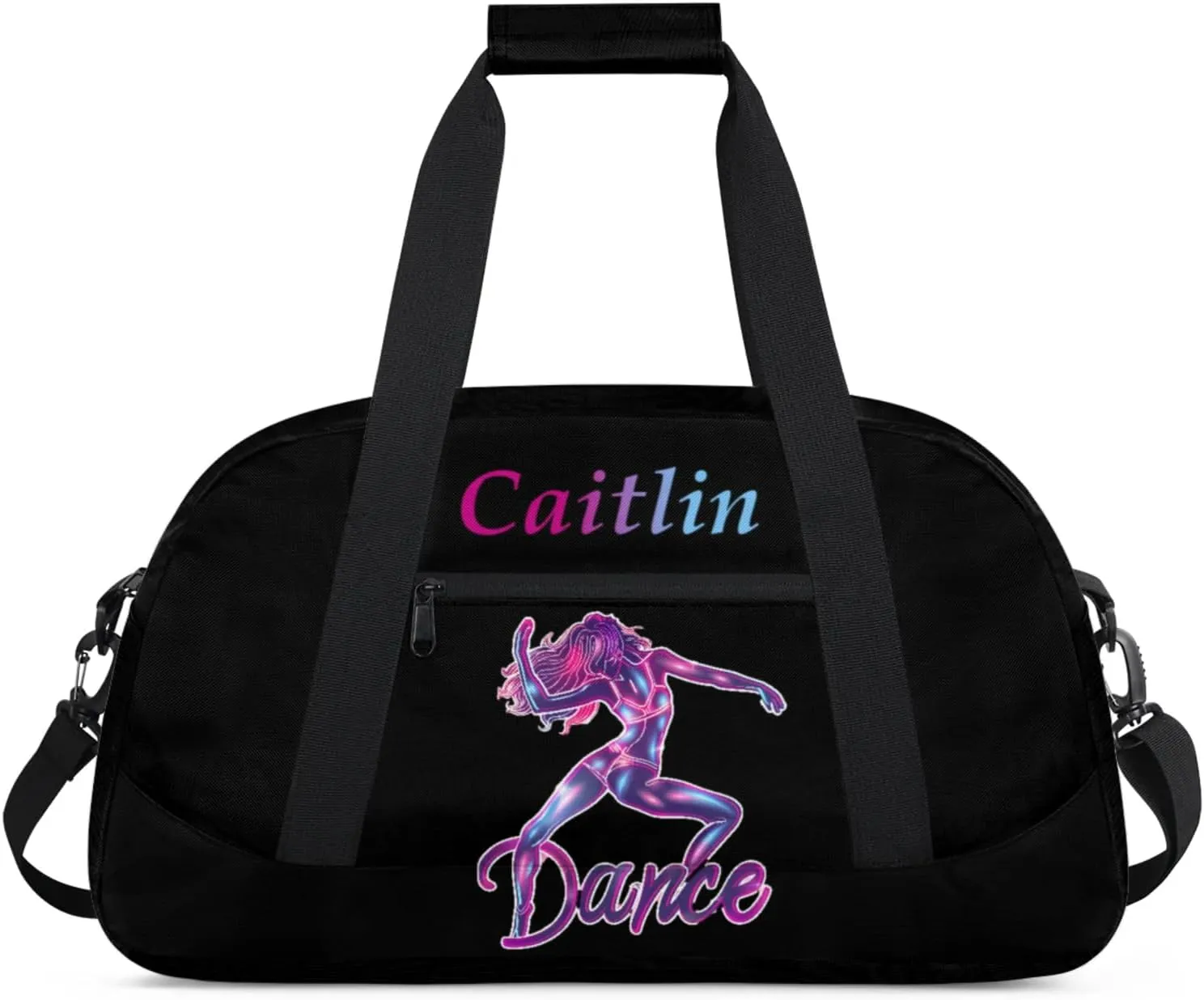 Dance Duffle-Bag for Teens Girls,Custom Hip-Hop-Bag for Dancer,Carry-on Lightweight for Travel-Duffle,Overnight,Workout Neon Dance Pink