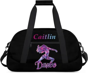 Dance Duffle-Bag for Teens Girls,Custom Hip-Hop-Bag for Dancer,Carry-on Lightweight for Travel-Duffle,Overnight,Workout Neon Dance Pink