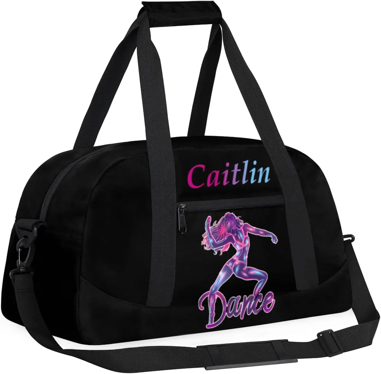 Dance Duffle-Bag for Teens Girls,Custom Hip-Hop-Bag for Dancer,Carry-on Lightweight for Travel-Duffle,Overnight,Workout Neon Dance Pink