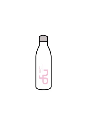 DANCE FORCE UNITED - WATER BOTTLE WHITE (IN-STOCK) - PINK LOGO
