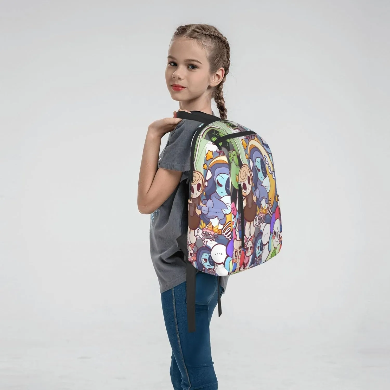 Dandys World Backpack Cartoon Print Fashion Daily Multi-Purpose Backpack Unisex 15in