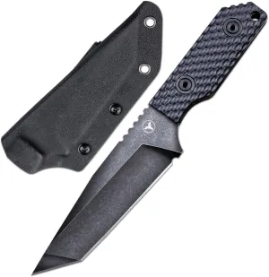 DB-L 8.66in Tactical Fixed Blade Knife with DC53 Steel, G10 Handle,Full Tang Tanto,Kydex Sheath For Men Camping Hiking Hunting.