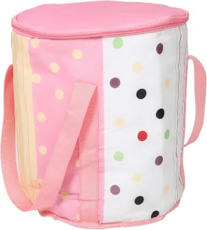 DECHOUS Portable Pink Foot Soaking Bath Bucket Foldable Thermal Insulation Spa Tub for Home Travel Camping and Dormitory Use Material Space Saving Design with Lid