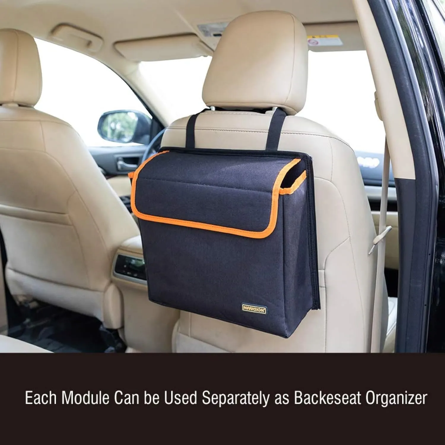 Deluxe Trunk and Backseat Organizer for Medium or large size SUVs & RVs, Detachable Storage Modules with Built-in Cooler, Patent Pending