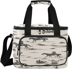 Desert Horseback Riding Insulated Lunch Bag,Leakproof Cooler Bag Large Lunch Box Perfect for Picnics, Beach Trips, Camping & Outdoor Activities