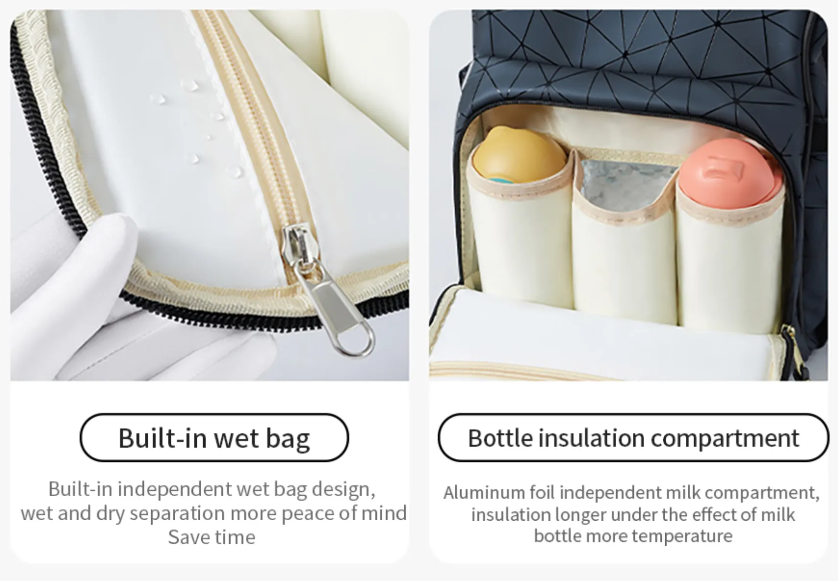 Designer Multifunction Diaper Baby Bag - Leather (4 Colours)