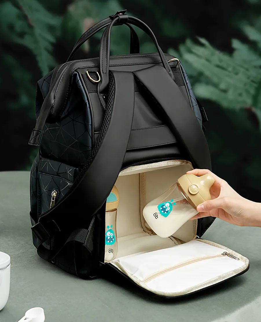 Designer Multifunction Diaper Baby Bag - Leather (4 Colours)