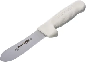 Dexter Russell S125 Sani-Safe (10193) Sliming Knife, 4-1/2", Stain-Free, high-Carbon Steel, Non-Slip, Textured, Polypropylene White Handle, NSF Certified​‌‌‍​​‌‌‌​‍​​‌‌‌​‍​‌​​‌​‍​​‌‌‌‌​‍​​‌‌​‌‍​