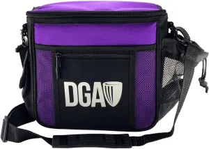 DGA Starter Disc Golf Bag (Purple) – Lightweight and Durable Bag Holds 8-10 Discs – Adjustable Shoulder Strap – Putter Pocket, Valuables Storage – Compact Intro Disc Golf Bag for Beginners