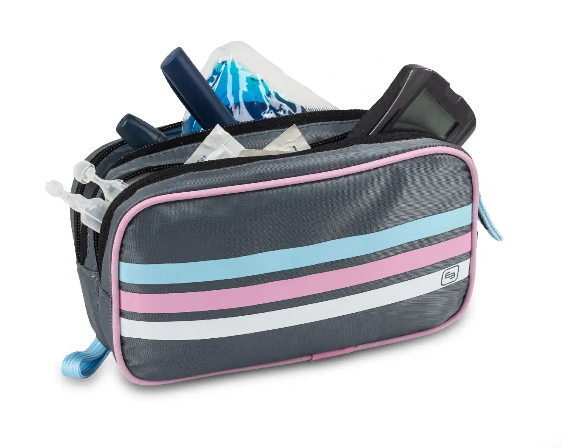 DIAS VINTAGE Isothermal Diabetes Bag Grey with Gel Cool Pack