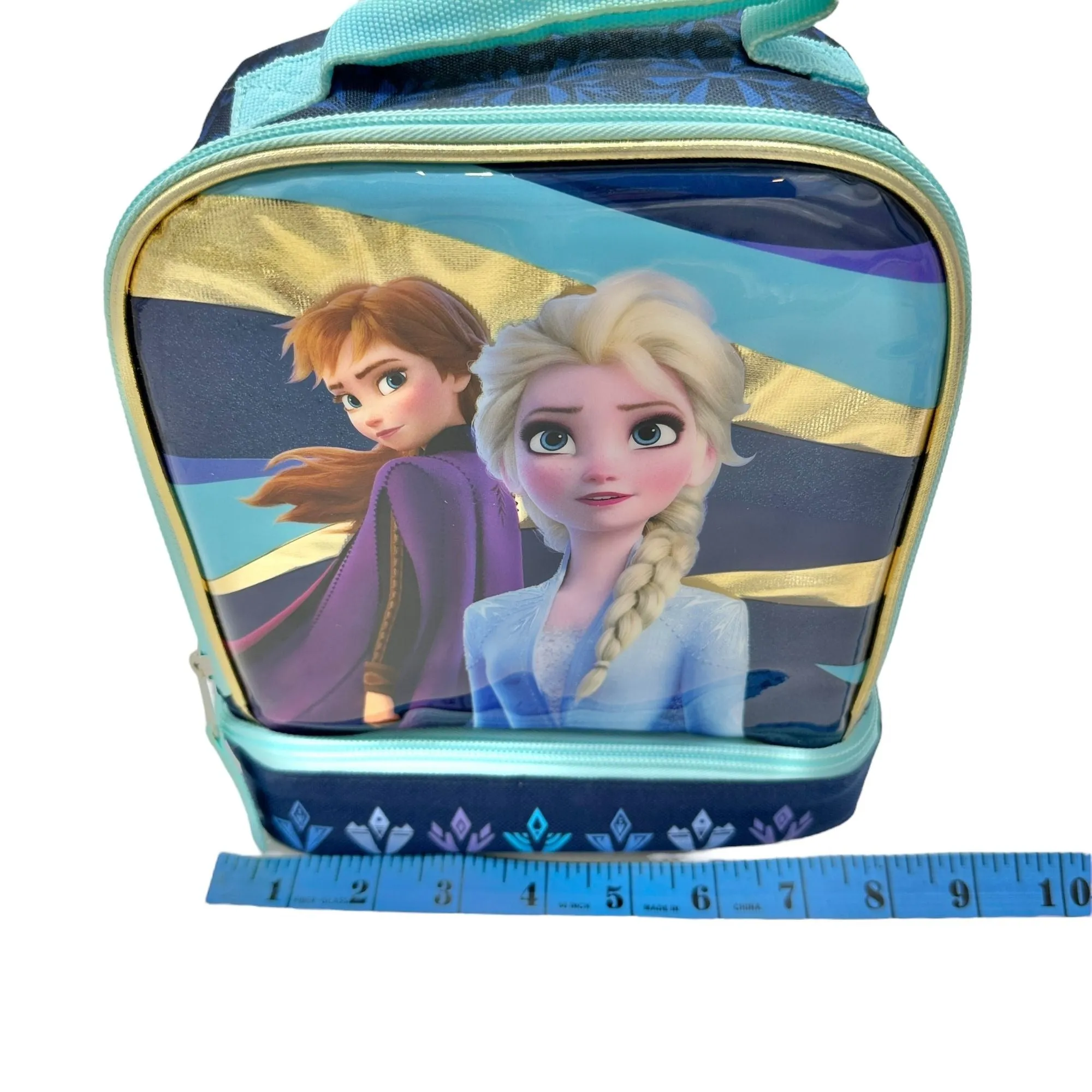 Disney Frozen II Insulated Lunch Bag and Bottle 9x8x5 Blue Anna Elsa by BioWorld