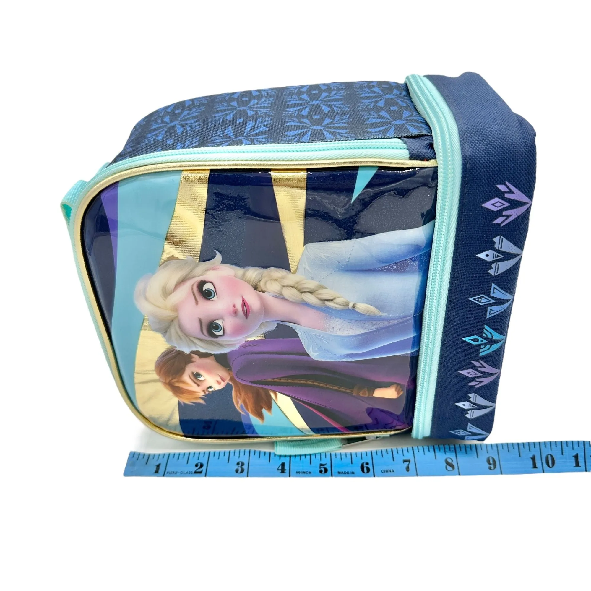 Disney Frozen II Insulated Lunch Bag and Bottle 9x8x5 Blue Anna Elsa by BioWorld