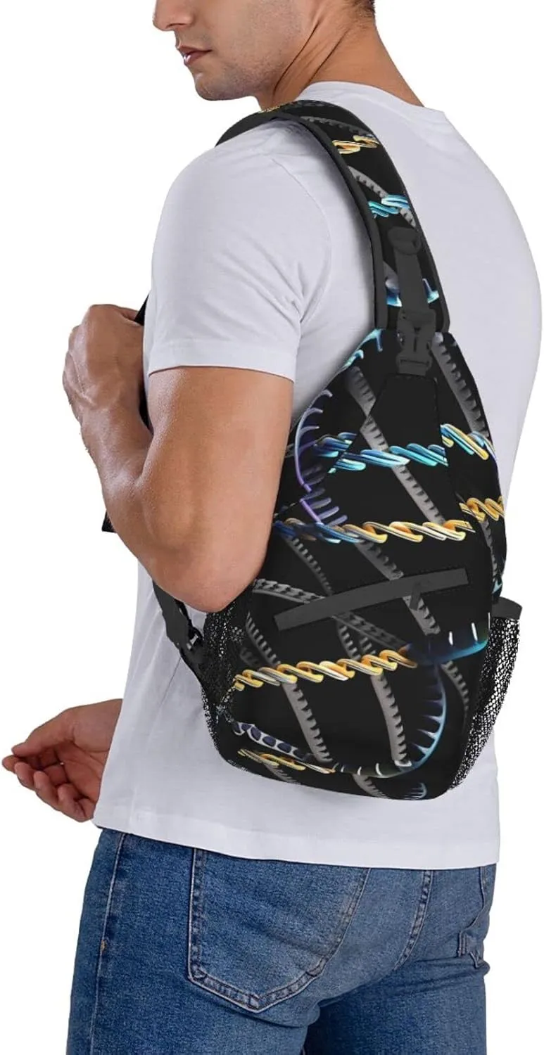 Dog Breed Unisex Crossbody Backpack Travel Hiking Casual Chest Bags Lightweight Fashion