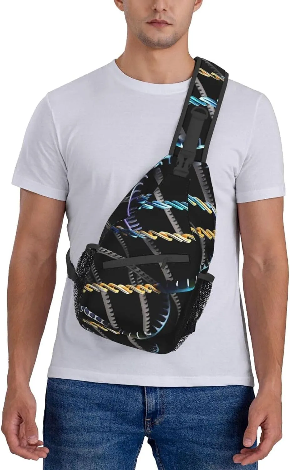 Dog Breed Unisex Crossbody Backpack Travel Hiking Casual Chest Bags Lightweight Fashion