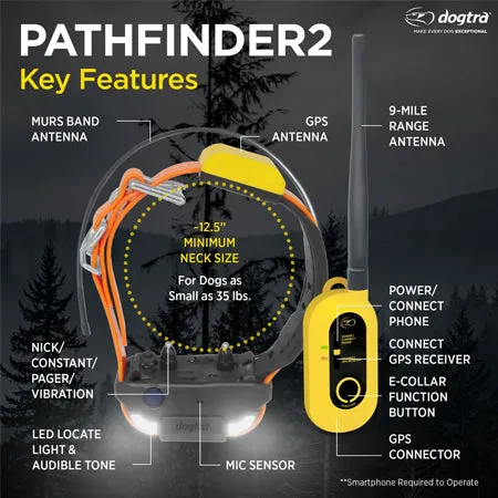 Dogtra Pathfinder2 GPS Tracking & Training System w/ E-Collar Functions