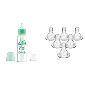 Dr. Brown's Natural Flow Anti-Colic Options  Narrow Sippy Bottle Starter Kit with Y-Cut Nipple, 6 Count