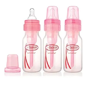 Dr. Brown's Options Narrow Pink Bottles, 3 pack, 4 ounce