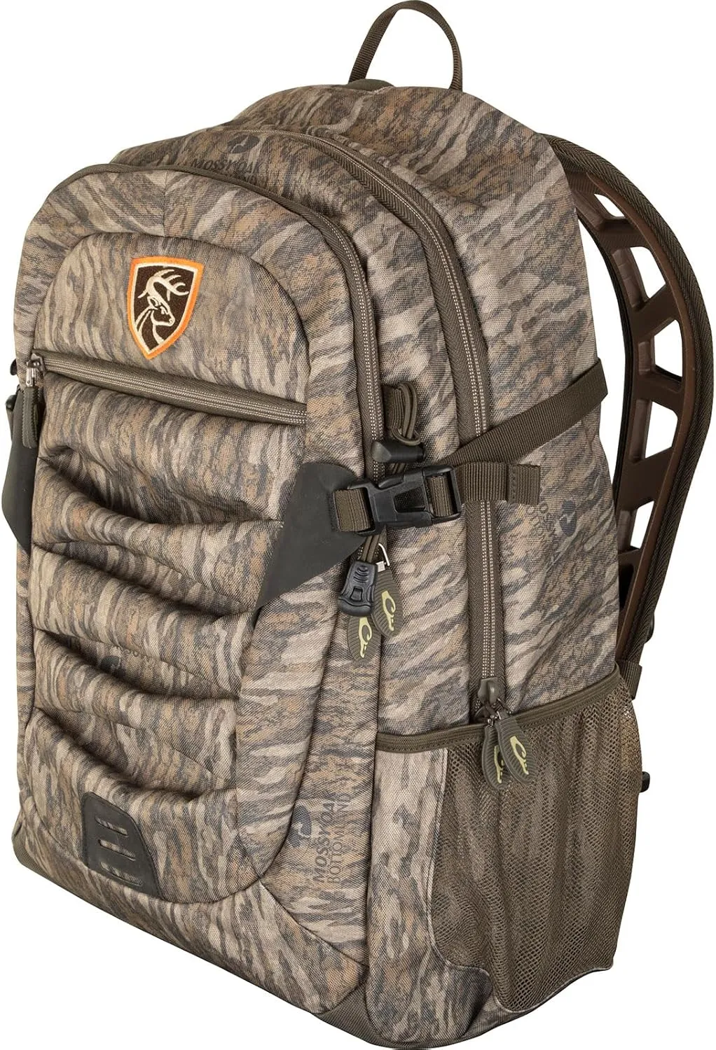 DRAKE Waterfowl Non-Typical Adjustable Hunting Day Backpack, Mossy Oak Bottomland, One Size Fits Most