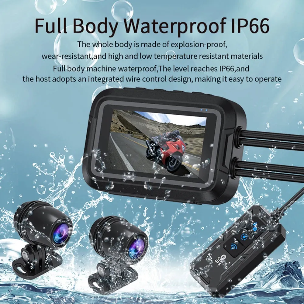Dual 1080P Motorcycle Waterproof Camera