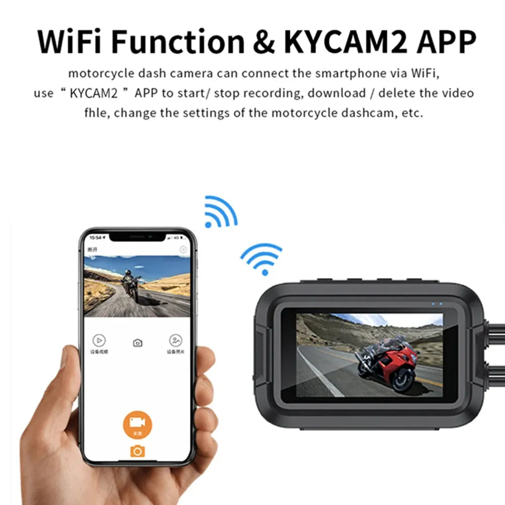 Dual 1080P Motorcycle Waterproof Camera