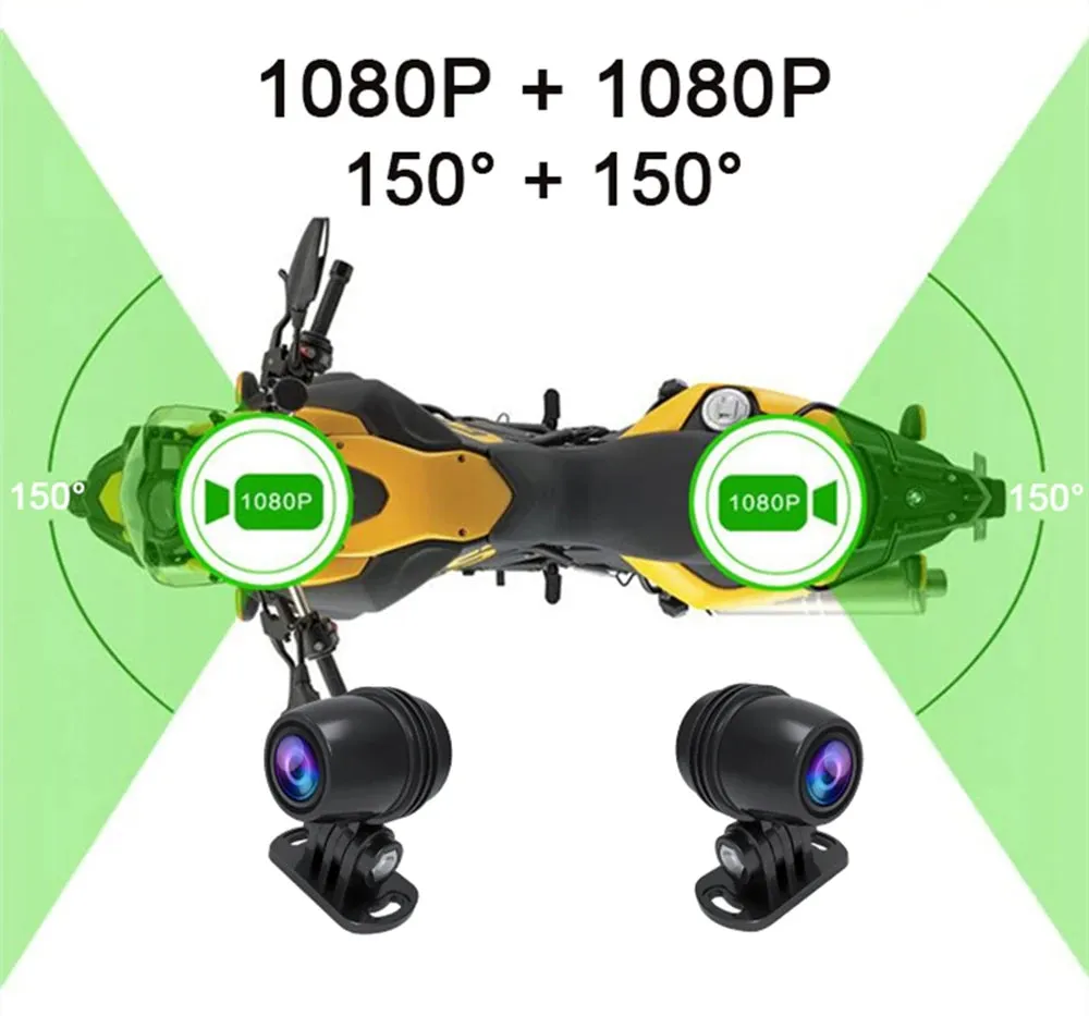 Dual 1080P Motorcycle Waterproof Camera