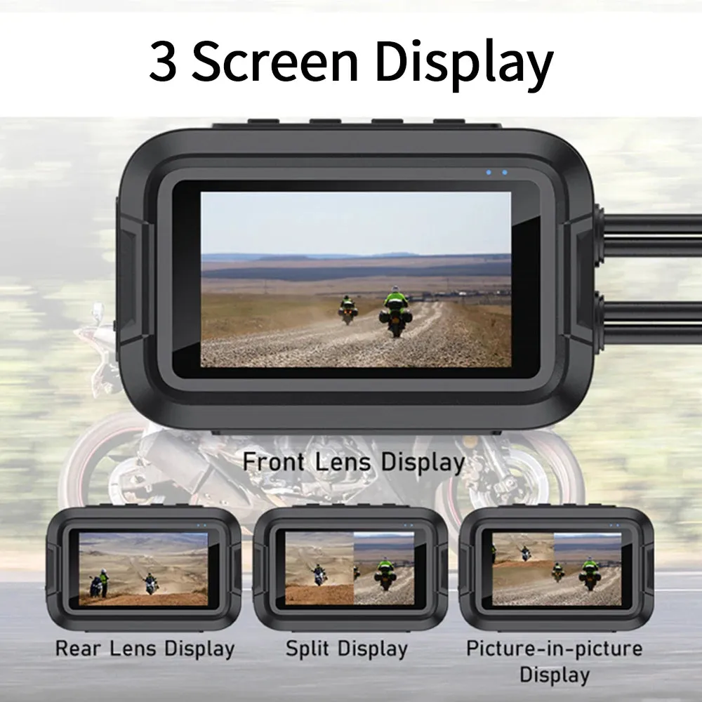 Dual 1080P Motorcycle Waterproof Camera