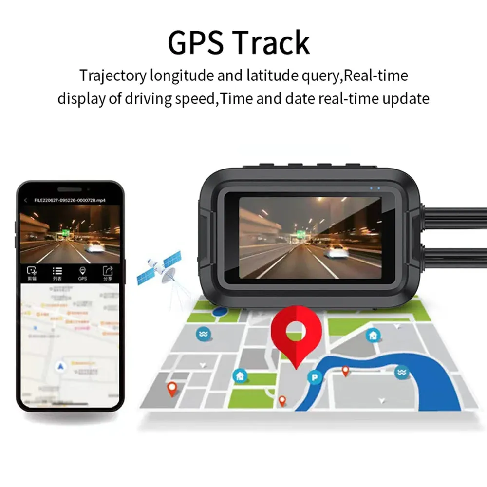 Dual 1080P Motorcycle Waterproof Camera