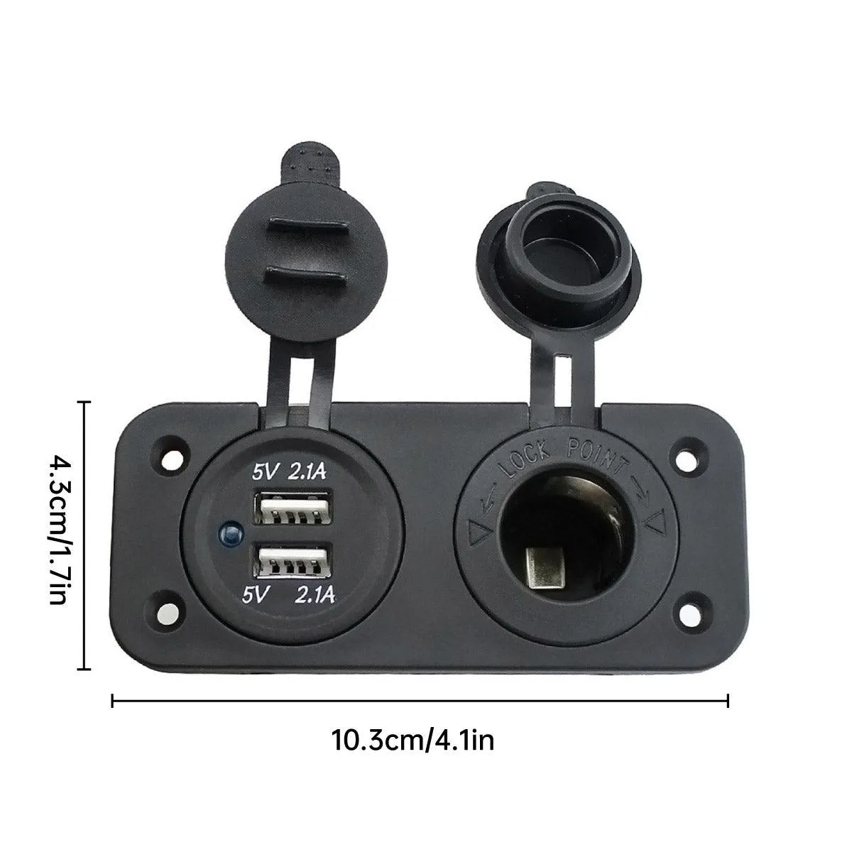 Dual Car USB Charger Adapter Double Cigarette Lighter Socket Vehicle Power
