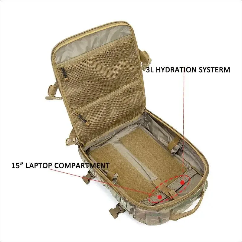 Durable 1000D Nylon Tactical Backpack