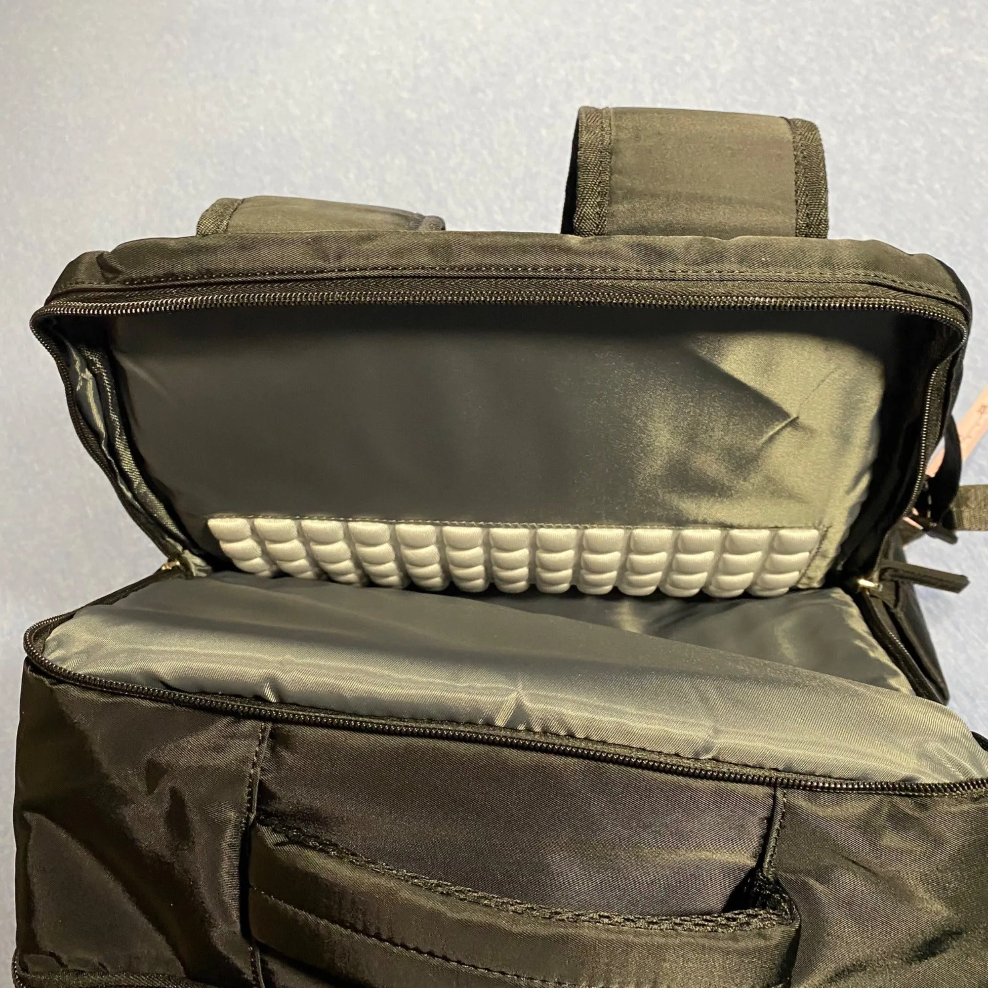 Durable Black Nylon Backpack With Multiple Pockets & Adjustable Straps