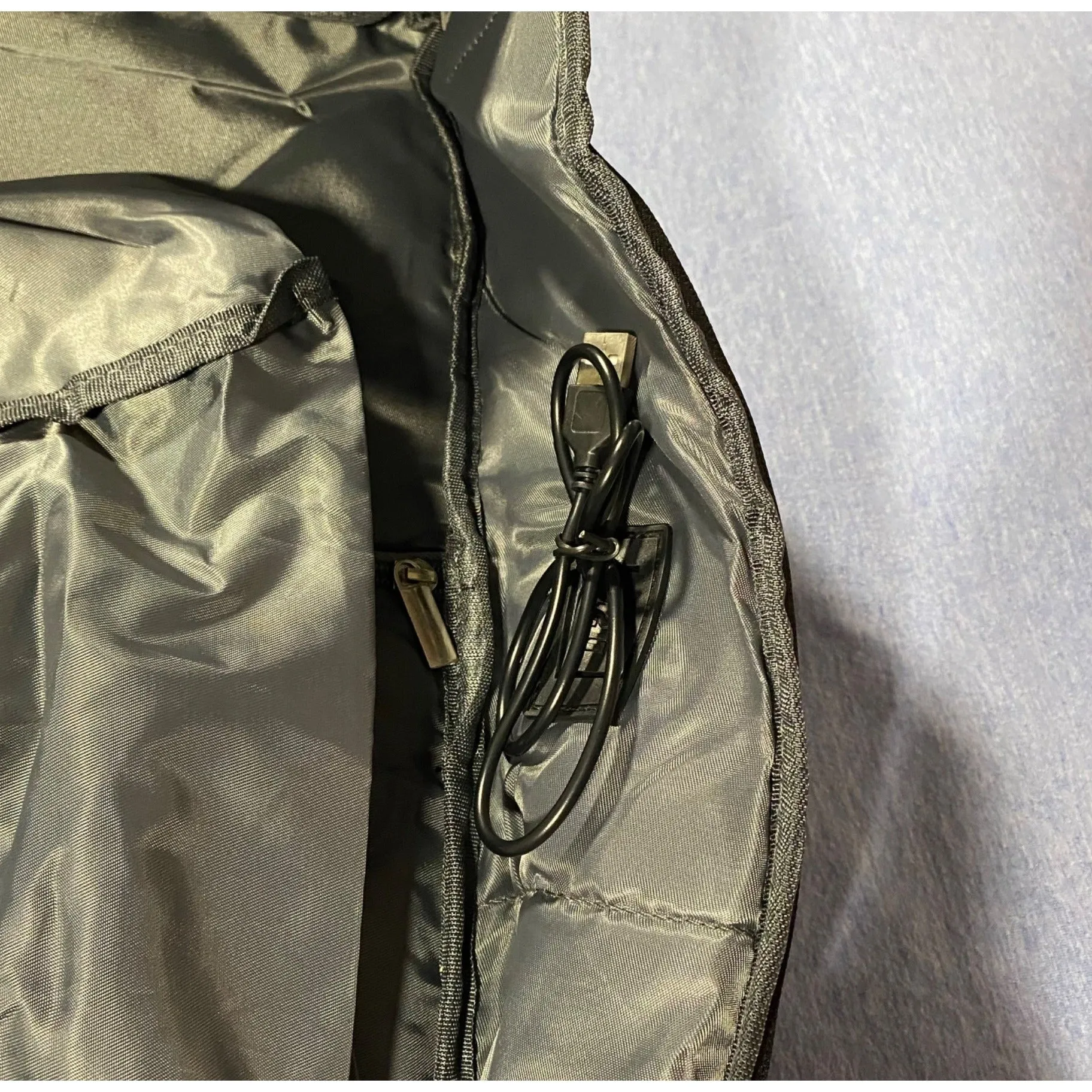 Durable Black Nylon Backpack With Multiple Pockets & Adjustable Straps