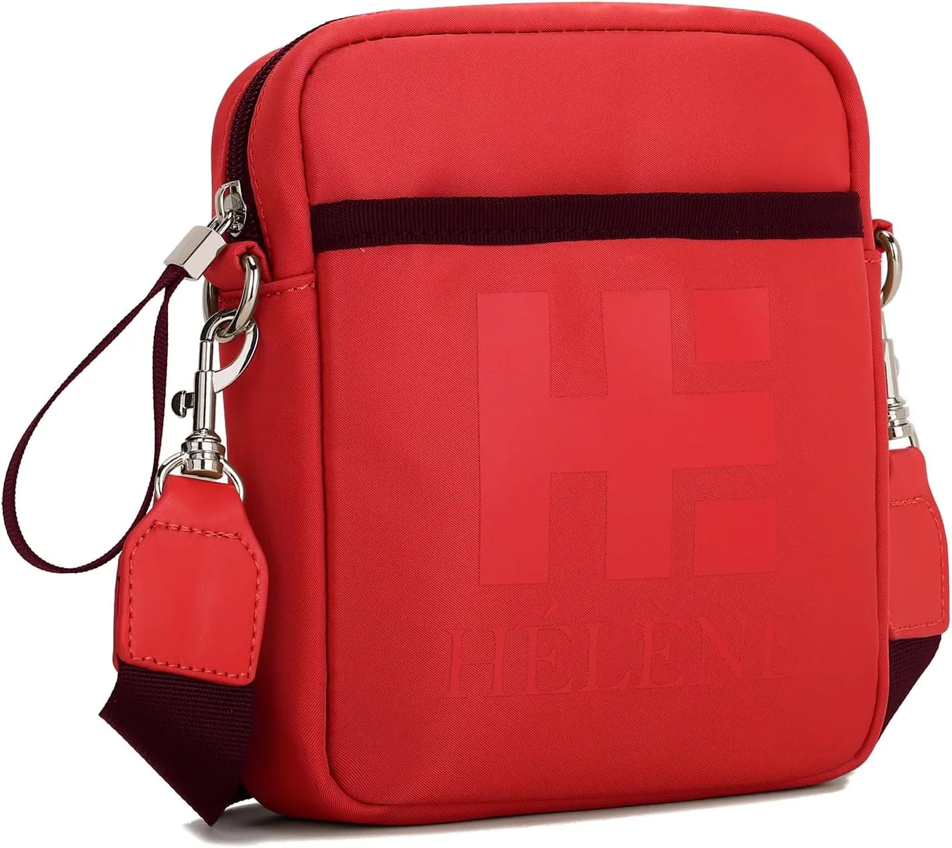 E Lightweight Unisex Crossbody Bag with Wristlet and Adjustable Shoulder Strap