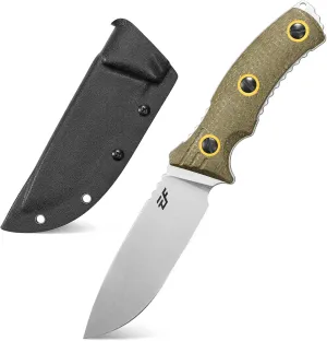 Eafengrow EF138 Fixed Blade Knife, N690 Steel Blade,Micarta Handle Full Tang EDC Fixed Knifes for Working Camping Survival