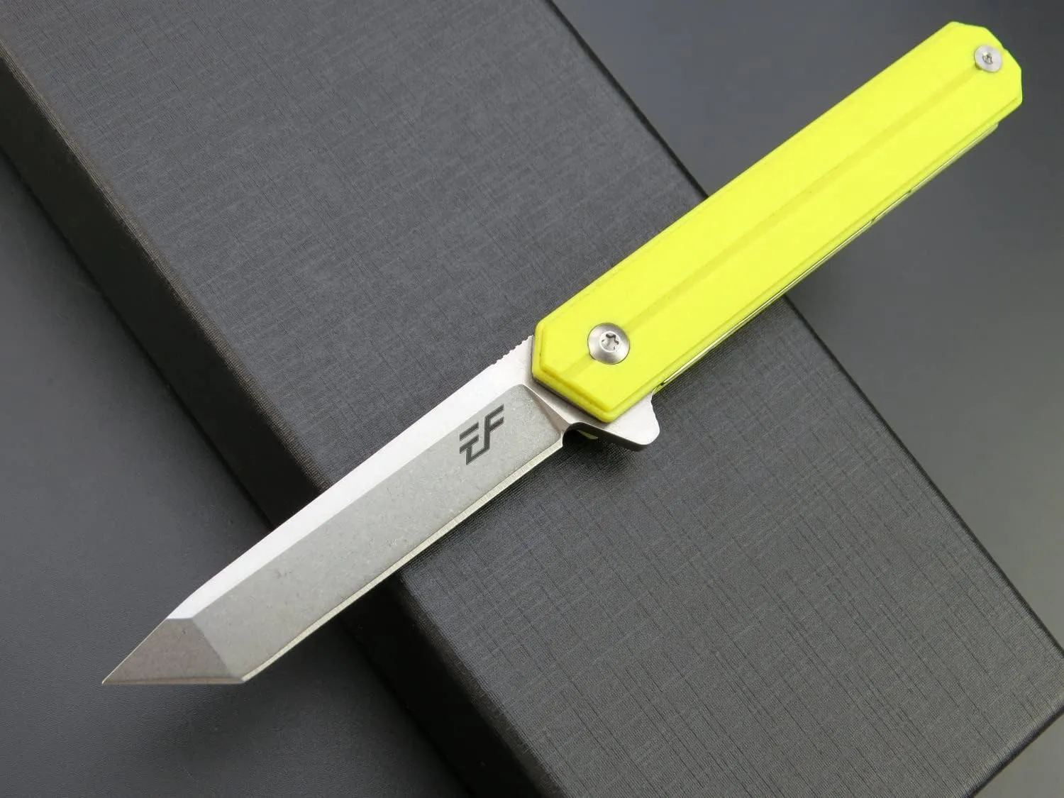 Eafengrow EF65 Flipper Folding Lock Knife Ball Bearing D2 Blade and G10 Steel Handle Pocket Assisted Multitool with Clip Everday Carry (EF65-T-light)