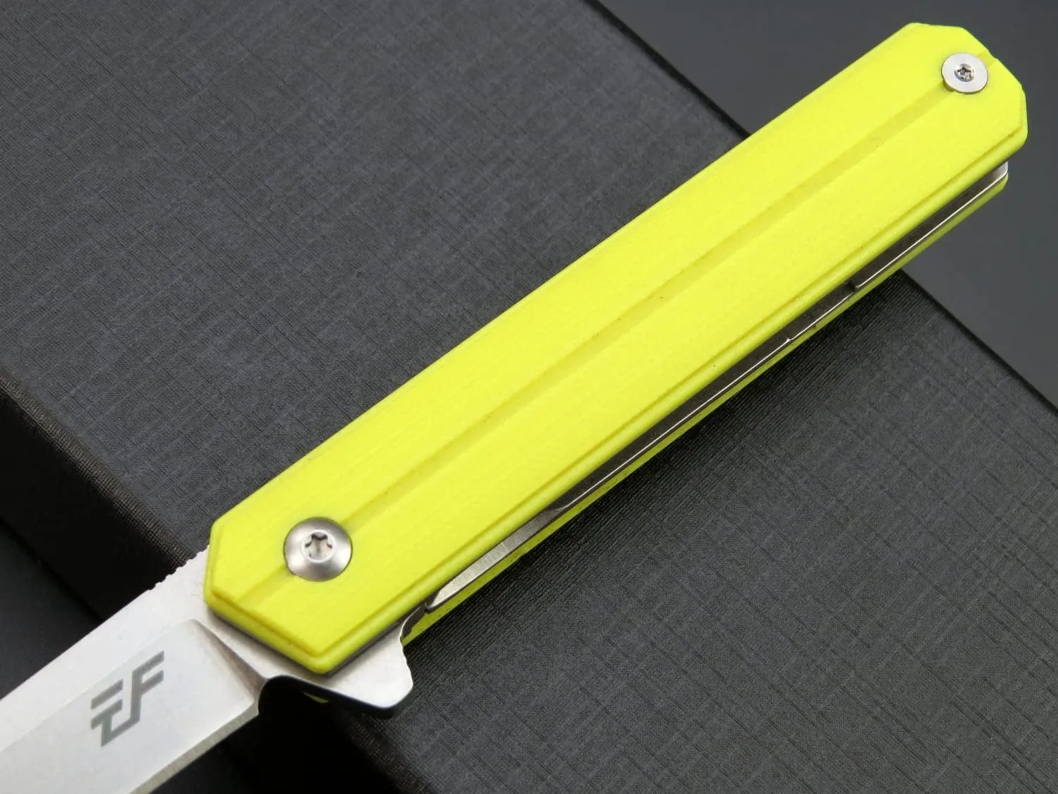 Eafengrow EF65 Flipper Folding Lock Knife Ball Bearing D2 Blade and G10 Steel Handle Pocket Assisted Multitool with Clip Everday Carry (EF65-T-light)