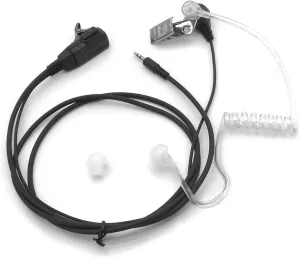Earpiece Headset for Garmin Radio Rino 110 120 130 520HCX 530HCX 610 650 655T 700T 750 755T Walkie Talkie 2.5mm 1-pin FBI Style Covert Acoustic Tube PTT Earphone with Mic (Straight Plug)