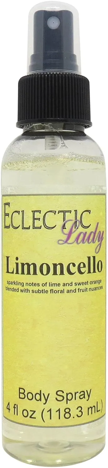 Eclectic Lady Limoncello Body Spray, Double Strength, 8 ounces, Body Mist for Women with Clean, Light & Gentle Fragrance, Cologne with Soft, Subtle Aroma For Daily Use