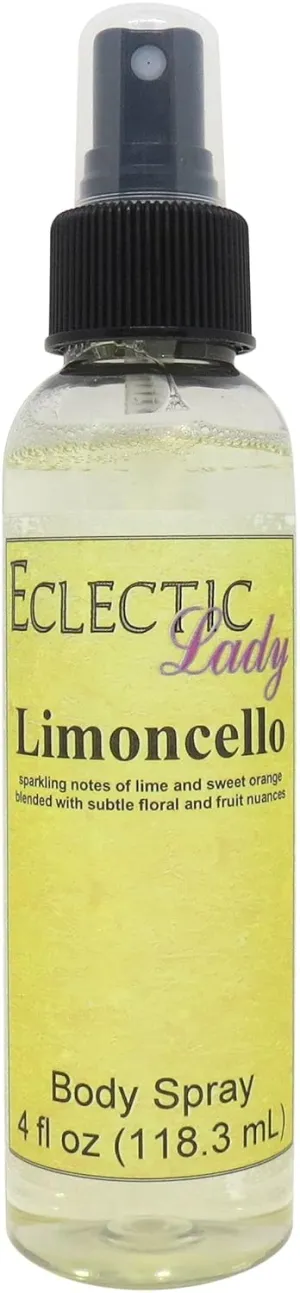 Eclectic Lady Limoncello Body Spray, Double Strength, 8 ounces, Body Mist for Women with Clean, Light & Gentle Fragrance, Cologne with Soft, Subtle Aroma For Daily Use