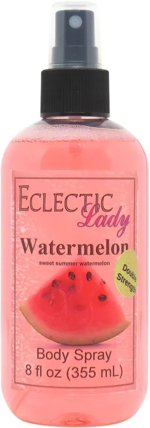 Eclectic Lady Watermelon Body Spray, Double Strength, 8 ounces, Body Mist for Women with Clean, Light & Gentle Fragrance, Cologne with Soft, Subtle Aroma For Daily Use