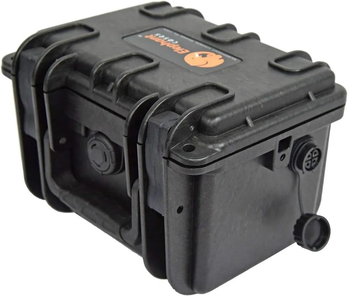 Elephant B100S4 Kayak Battery Box Waterproof Battery Enclosure for Powering GPS, Fish Finders, Led Lights, Aerator Pump (4 pin Single)