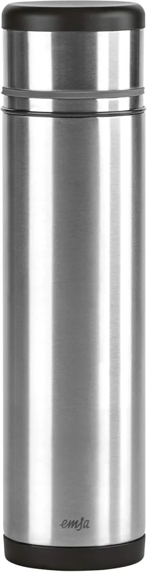 Emsa "Mobility" 33.8 oz Vacuum Flask, Black/Anthracite
