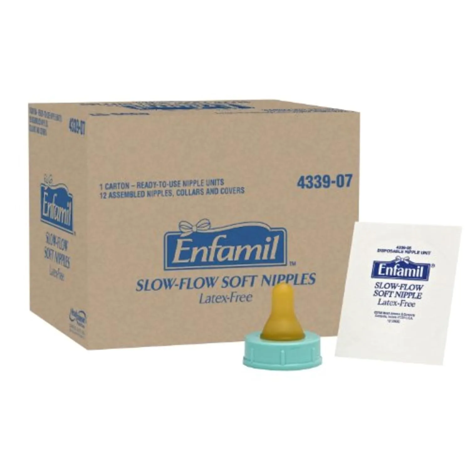 Enfamil Slow Flow Soft Nipples, Latex-Free & BPA Free, 12 Count