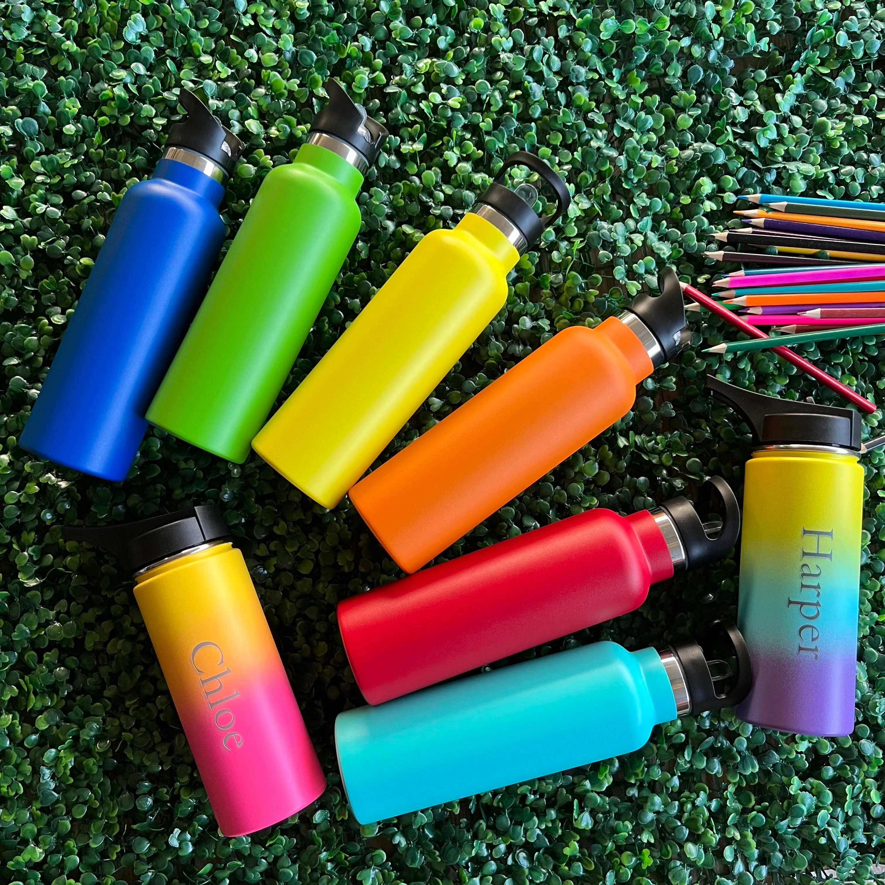 Engraved Vacuum Insulated Thermal Water Bottle