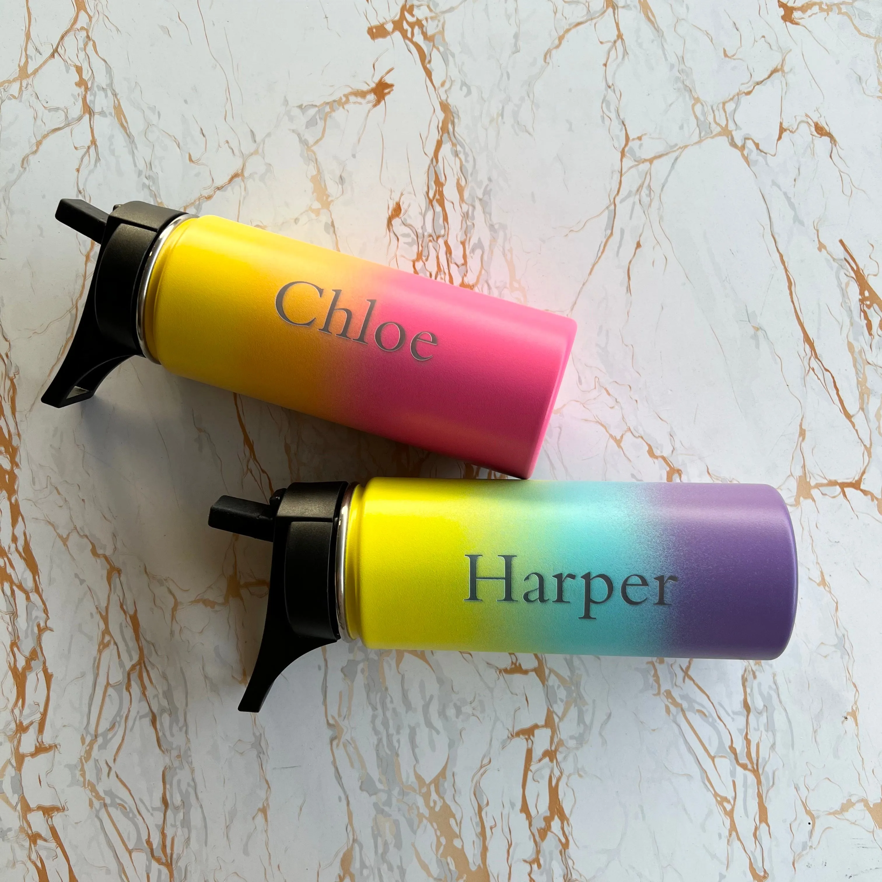 Engraved Vacuum Insulated Thermal Water Bottle